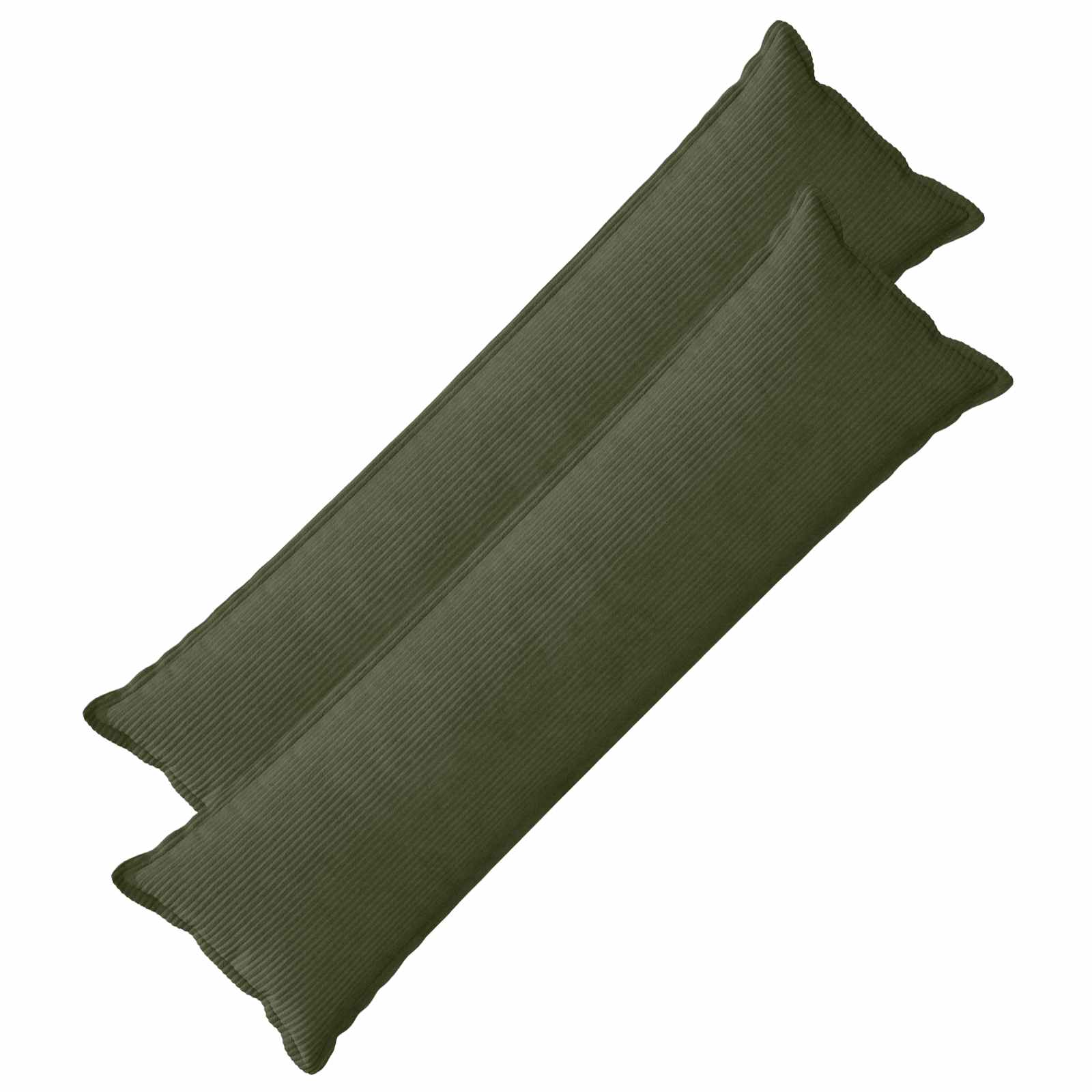 vidaXL Poszewka na poduszkę 2 szt. HOUTEN zielony 40 x 145 cm sztruks