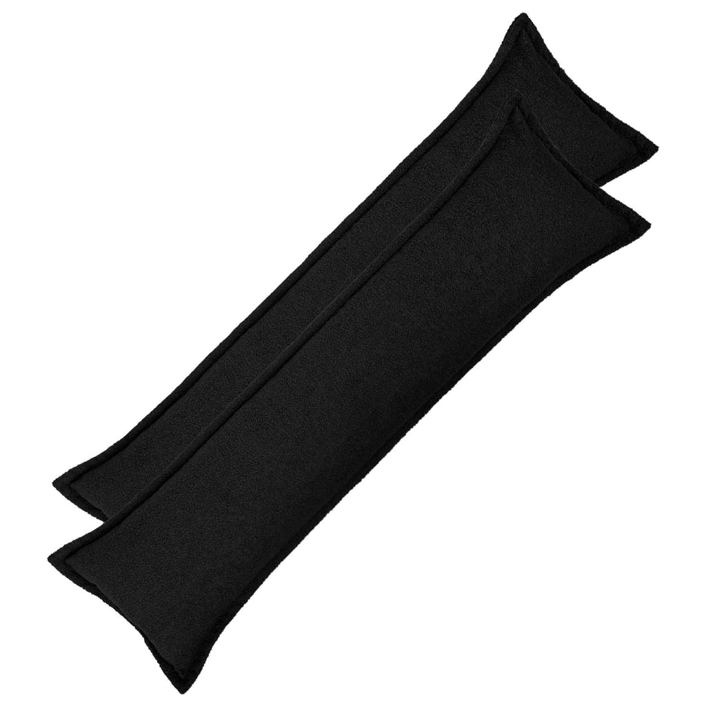 vidaXL Poszewka na poduszkę 2 pcs HOUTEN Czarny 40 x 145 cm Bouclé