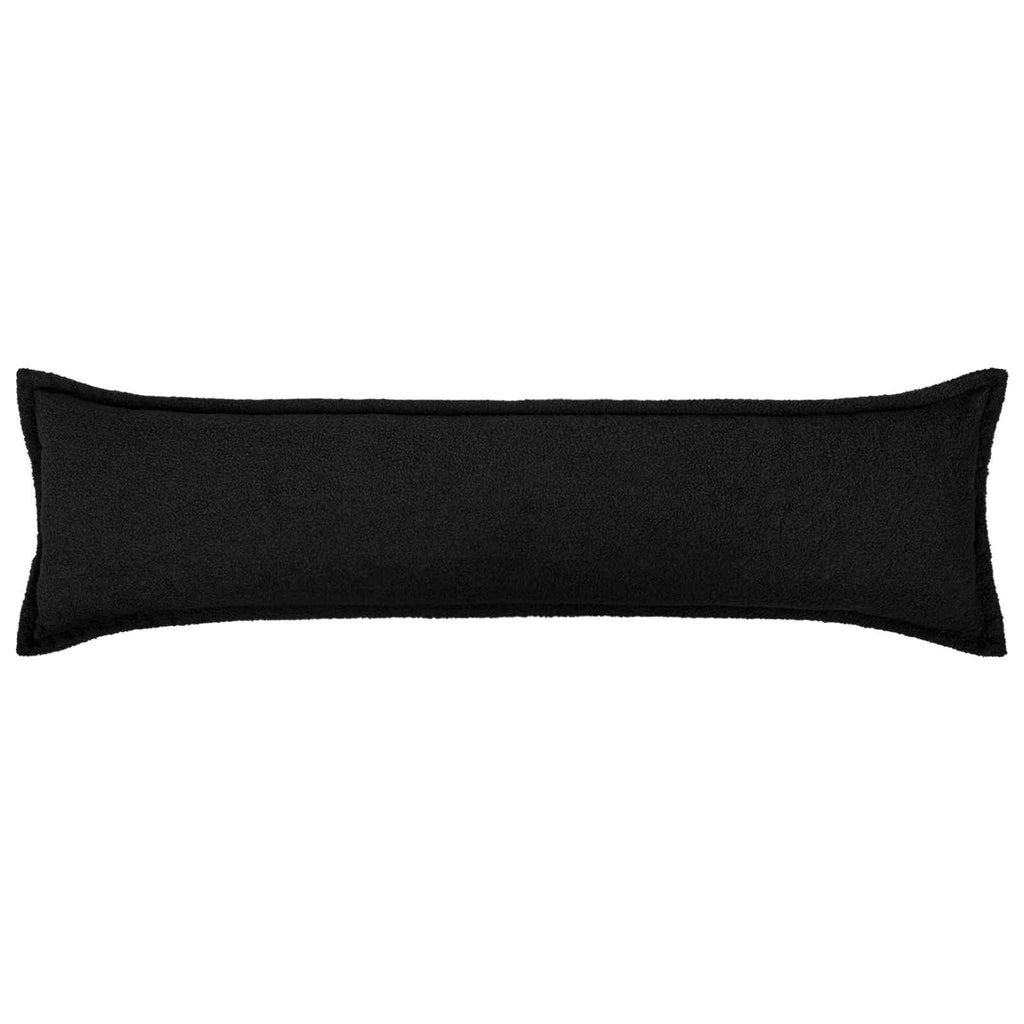 vidaXL Poszewka na poduszkę 2 pcs HOUTEN Czarny 40 x 145 cm Bouclé