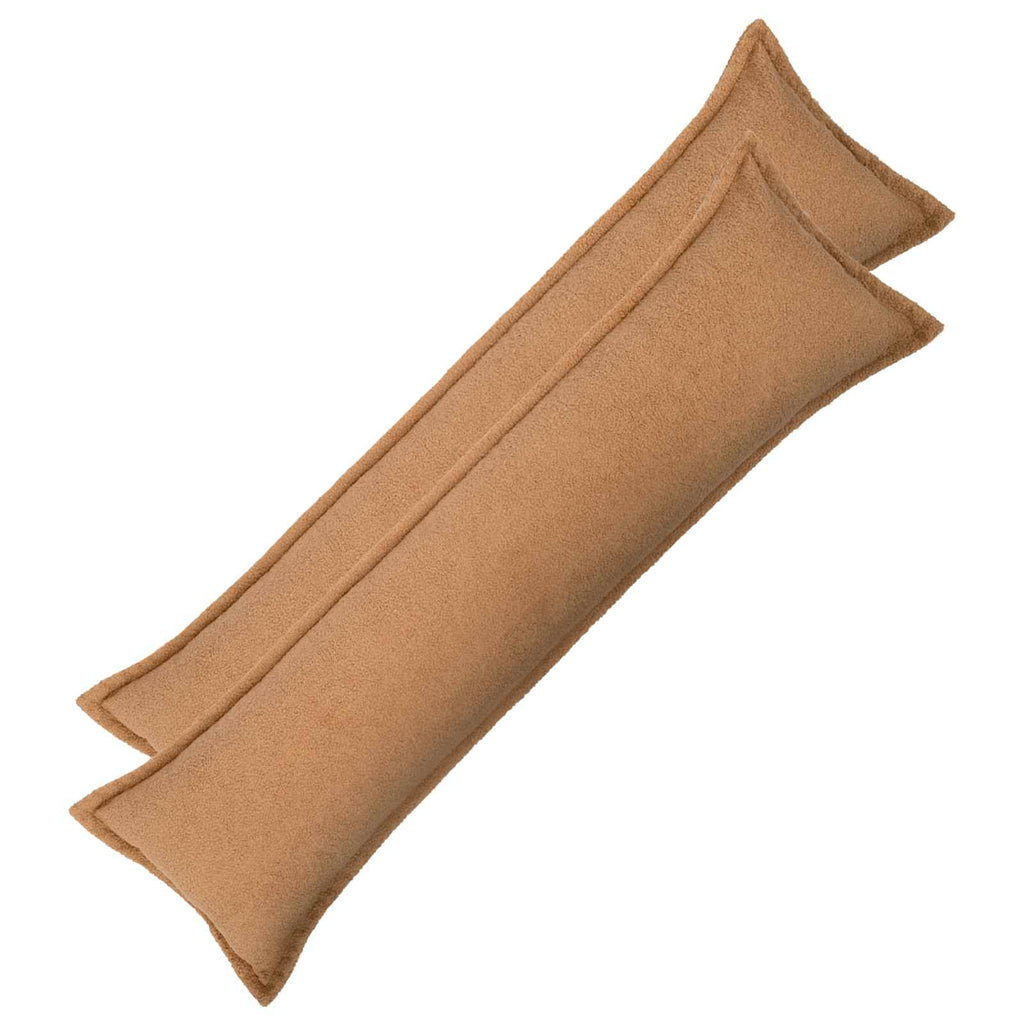 vidaXL Poszewka na poduszkę 2 pcs HOUTEN Beżowy 40 x 145 cm Bouclé