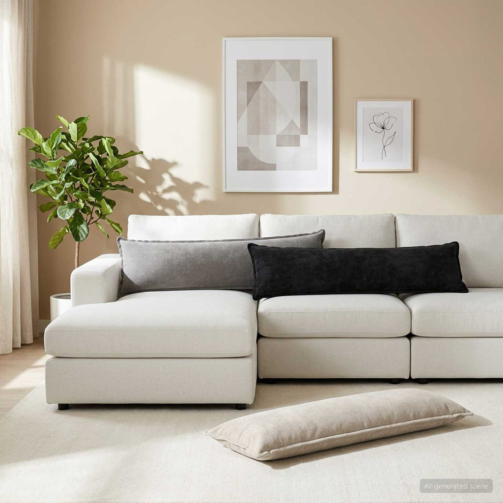 vidaXL Poszewka na poduszkę 2 szt. HOUTEN antracytowy 40 x 145 cm