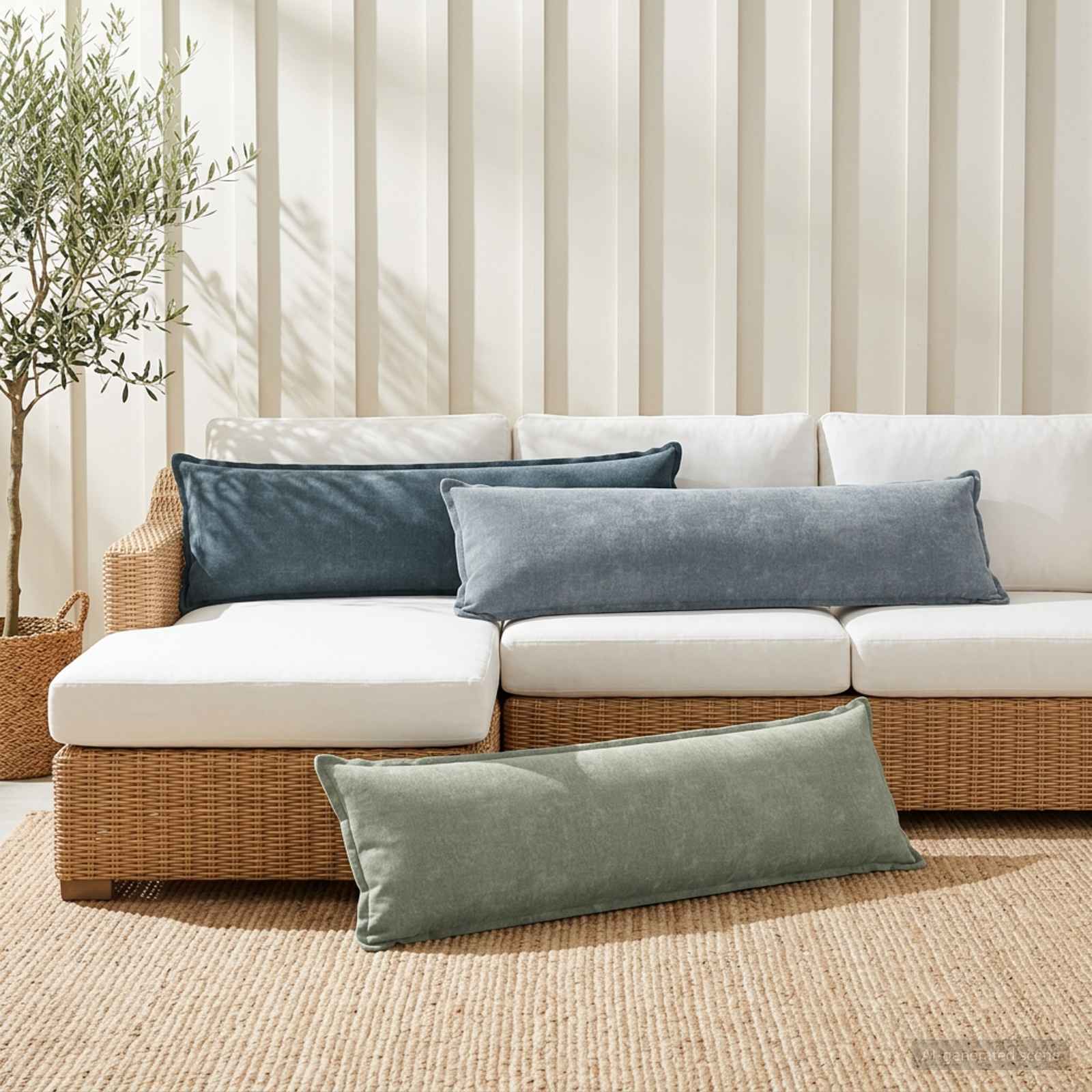 vidaXL Poszewka na poduszkę 2 szt. HOUTEN zielony 40 x 145 cm