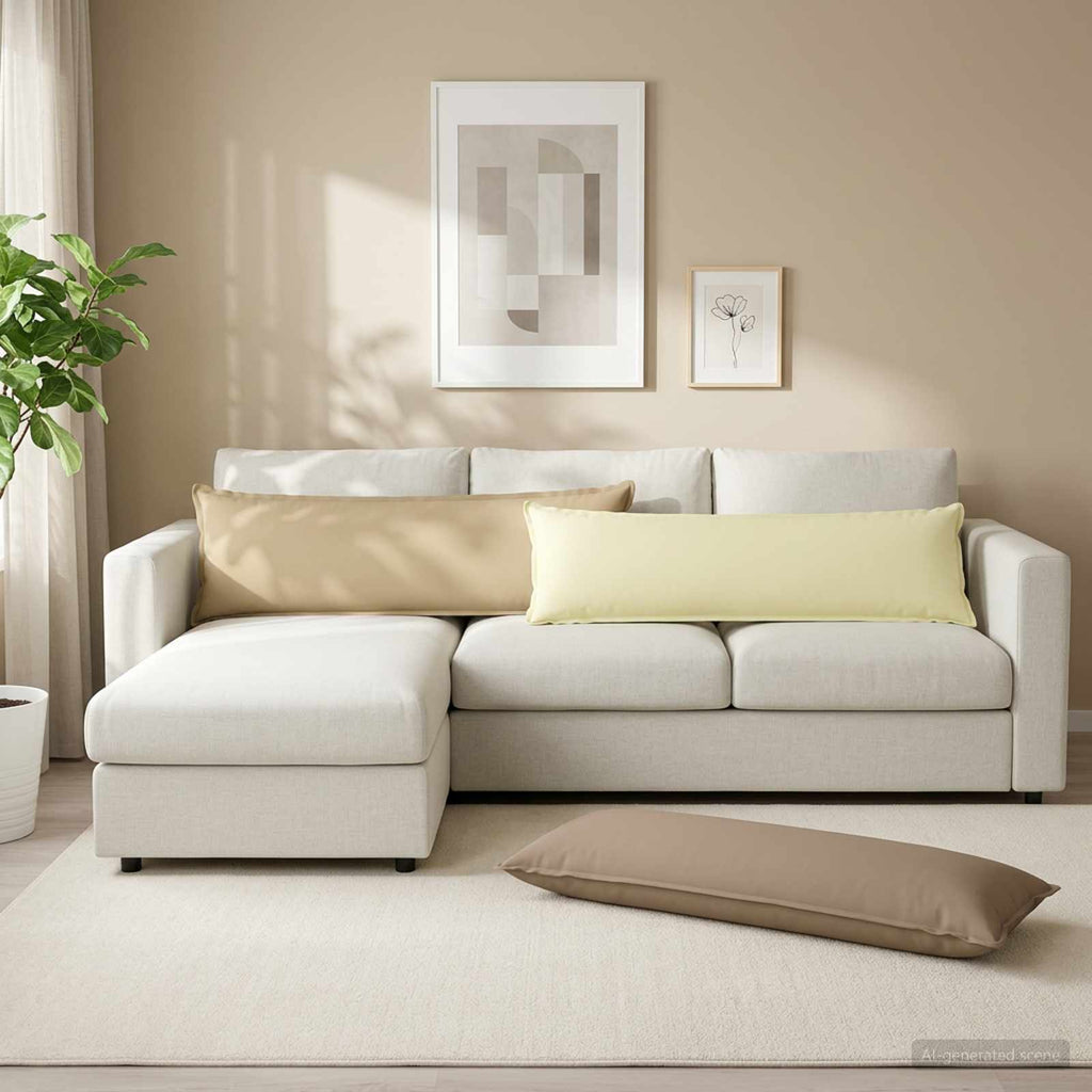 vidaXL Poduszka z poduszką HOUTEN Ciemnoszary 40 x 145 cm Poliester
