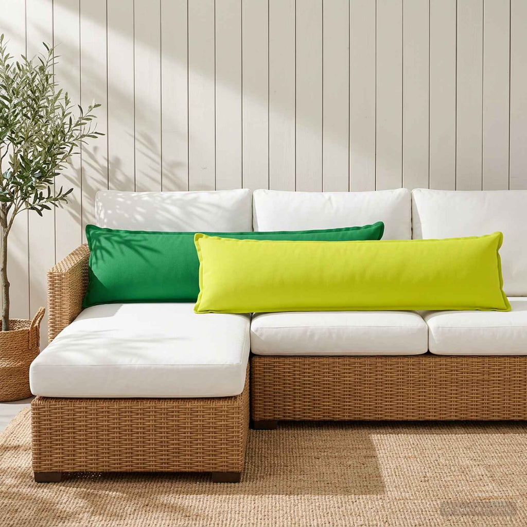 vidaXL Poduszka z poduszką HOUTEN Jasnozielony 40 x 145 cm Poliester