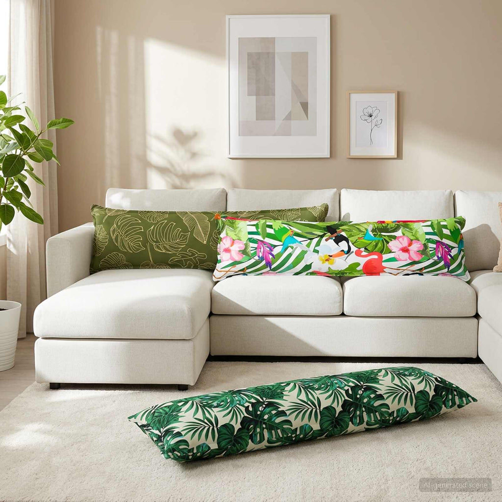 vidaXL Poduszka z poduszką HOUTEN Wielokolorowe 40 x 145 cm Poliester