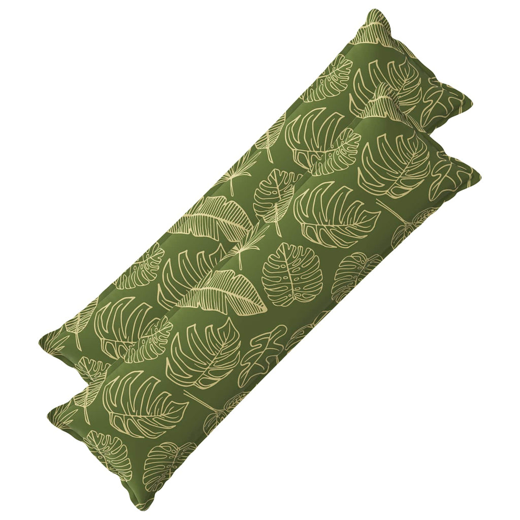 vidaXL Poszewka na poduszkę 2 szt. HOUTEN Wzór liścia 40 x 145 cm