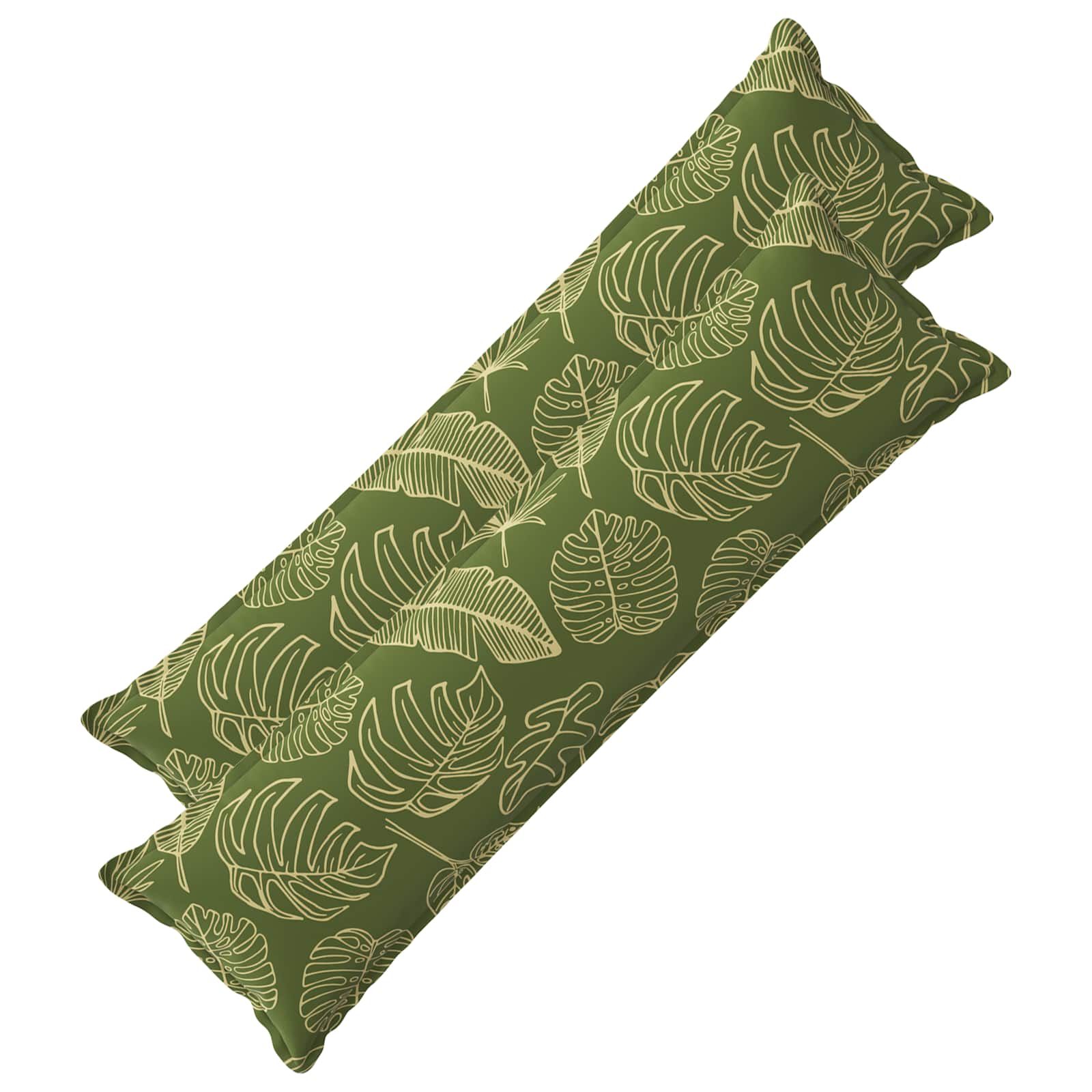 vidaXL Poszewka na poduszkę 2 szt. HOUTEN Wzór liścia 40 x 145 cm