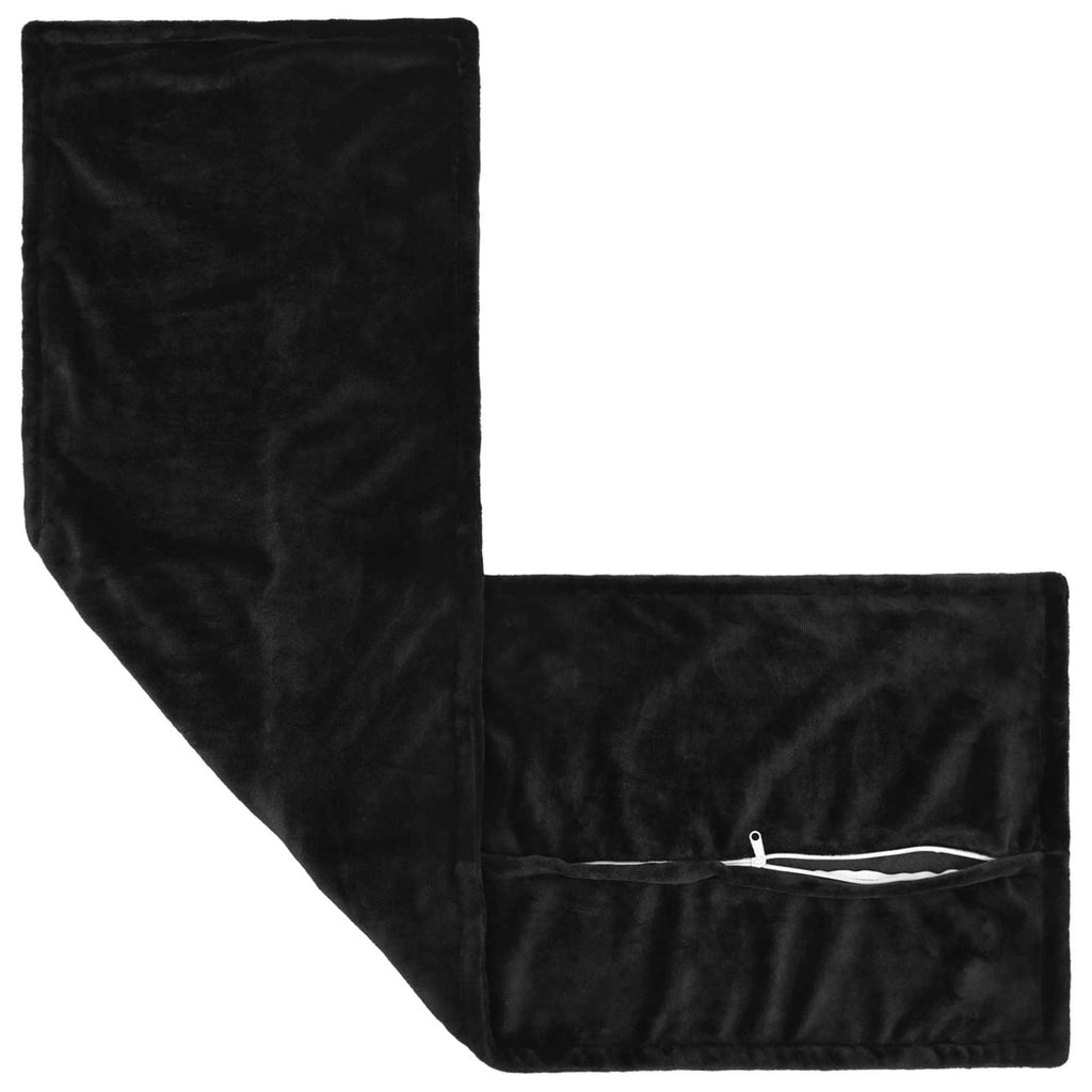 vidaXL Poszewka na poduszkę 2 pcs HOUTEN Czarny 40 x 145 cm Flanela