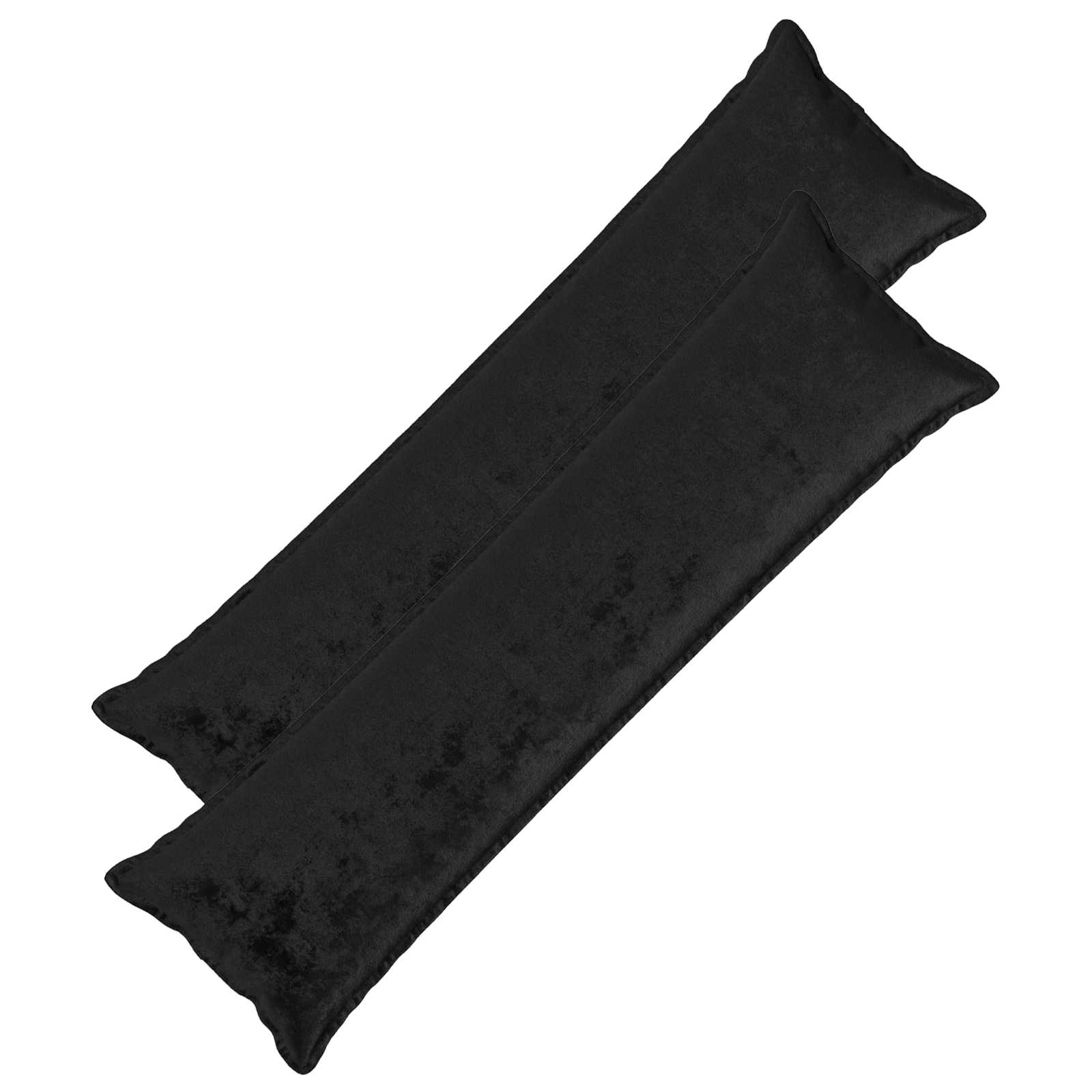 vidaXL Poszewka na poduszkę 2 pcs HOUTEN Czarny 40 x 145 cm Flanela