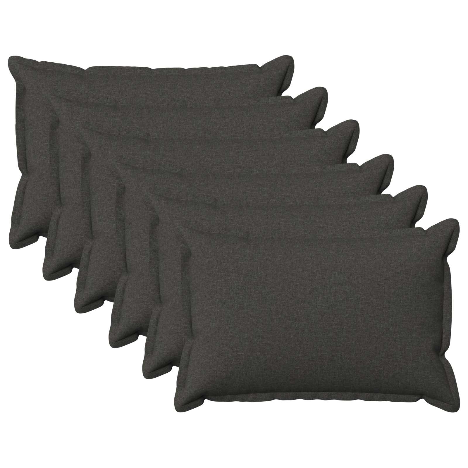 vidaXL Poszewka na poduszkę 6 pcs HOUTEN ciemnoszary 40 x 60 cm