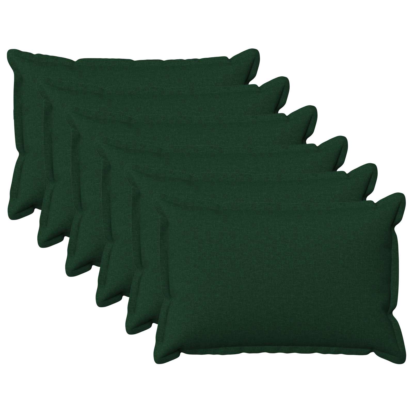 vidaXL Poszewka na poduszkę 6 pcs HOUTEN Ciemnozielony 40 x 60 cm