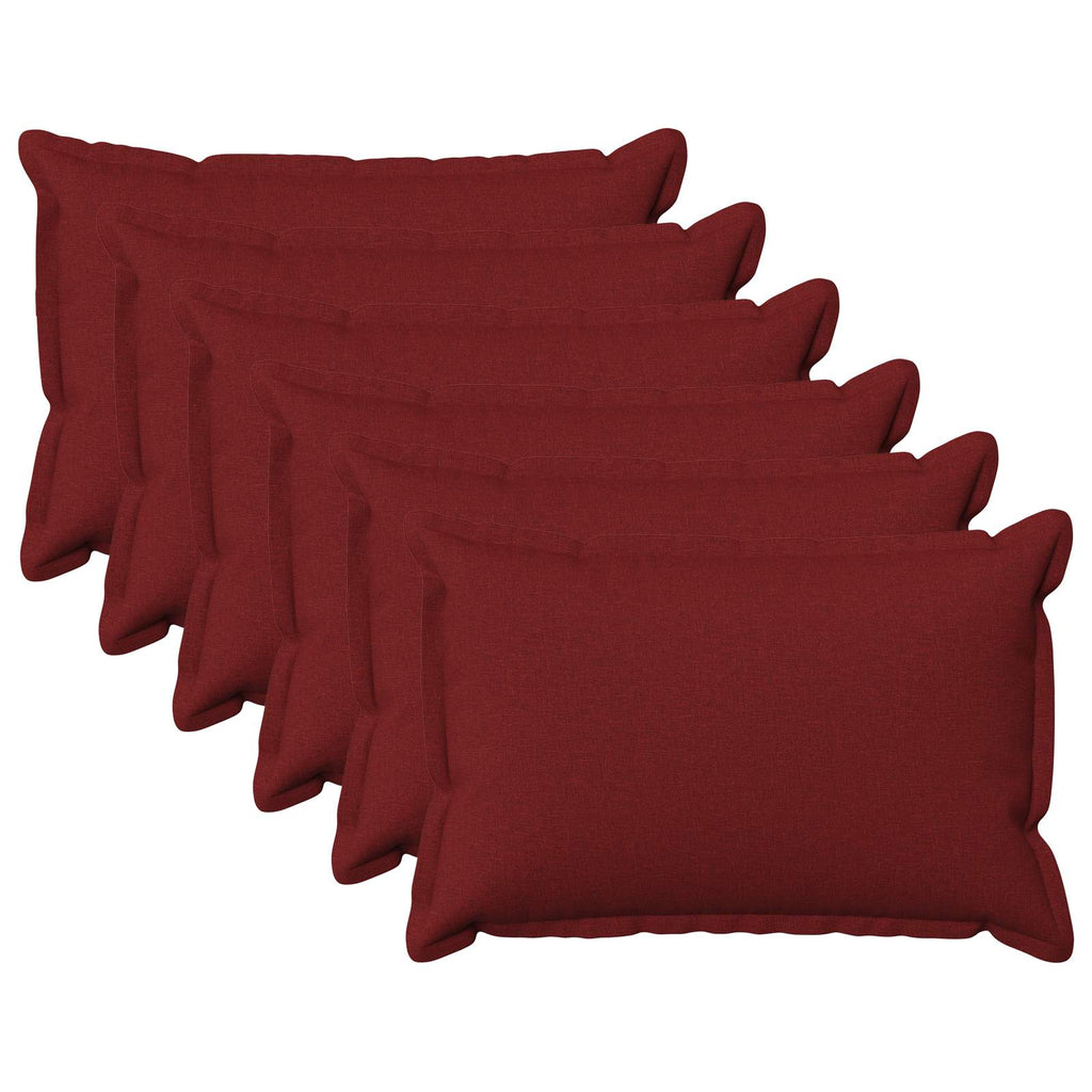 vidaXL Poszewka na poduszkę 6 pcs HOUTEN Czerwone wino 40 x 60 cm