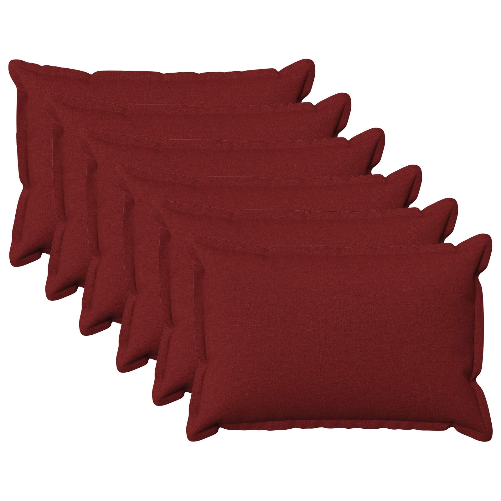 vidaXL Poszewka na poduszkę 6 pcs HOUTEN Czerwone wino 40 x 60 cm