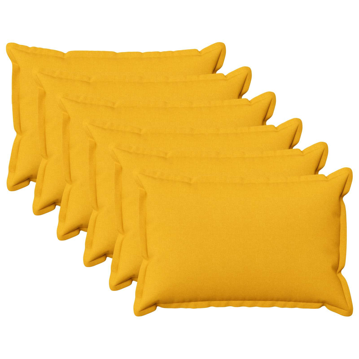 vidaXL Poszewka na poduszkę 6 pcs HOUTEN Jasnożółty 40 x 60 cm
