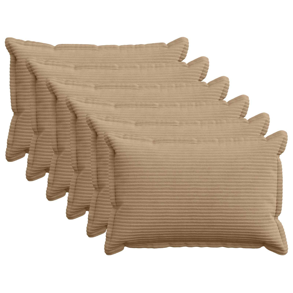 vidaXL Poszewka na poduszkę 6 szt. HOUTEN brązowy 40 x 60 cm sztruks