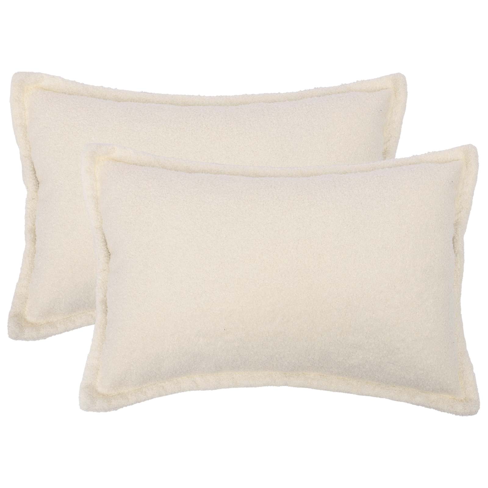 vidaXL Poszewka na poduszkę 2 pcs HOUTEN kremowy 40 x 60 cm Bouclé