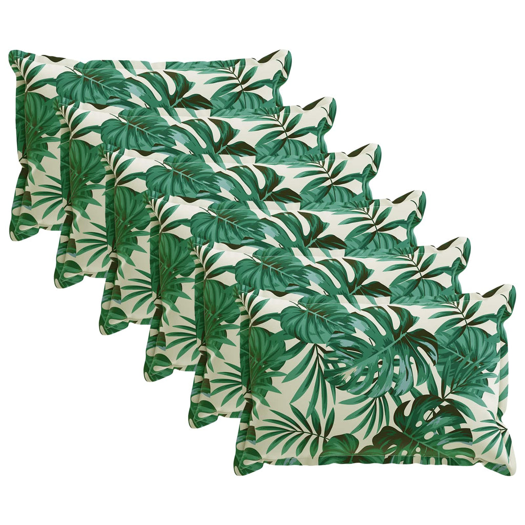 vidaXL Poszewka na poduszkę 6 szt. HOUTEN motyw liści 40 x 60 cm