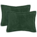 vidaXL Poszewka na poduszkę 2 pcs HOUTEN Ciemnozielony 40 x 60 cm