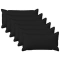 vidaXL Poszewka na poduszkę 6 pcs HOUTEN Czarny 40 x 70 cm