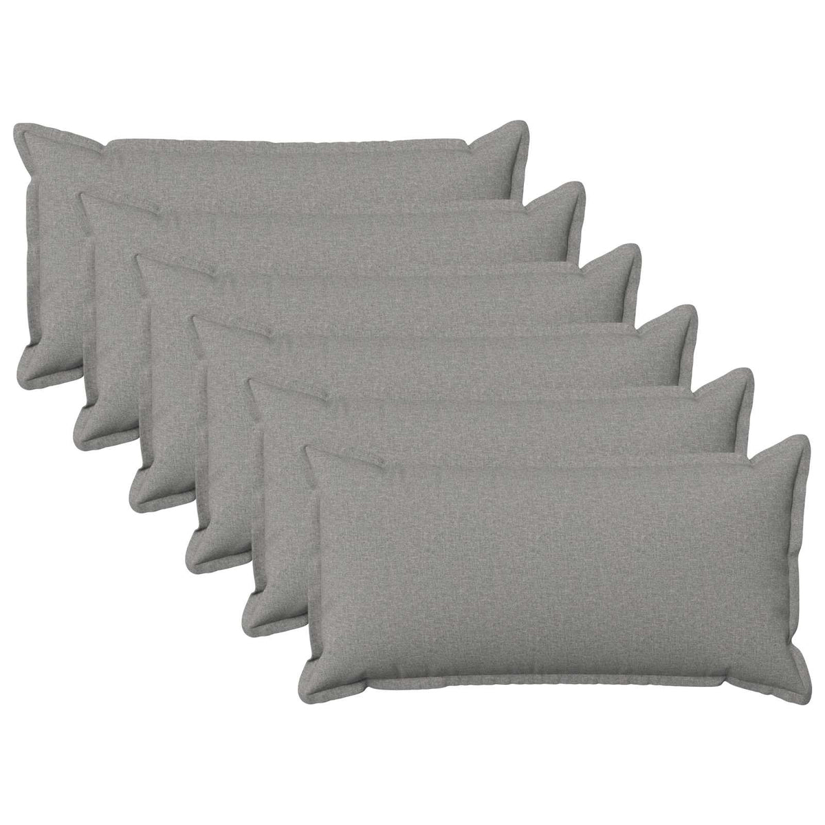 vidaXL Poszewka na poduszkę 6 pcs HOUTEN Szary chmur 40 x 70 cm