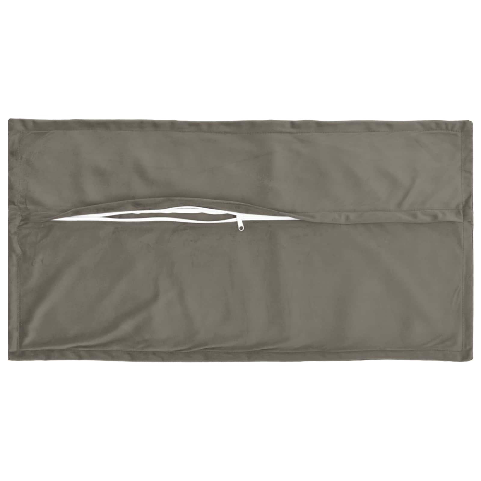vidaXL Poszewka na poduszkę 2 pcs HOUTEN jasnoszary 40 x 70 cm Welur