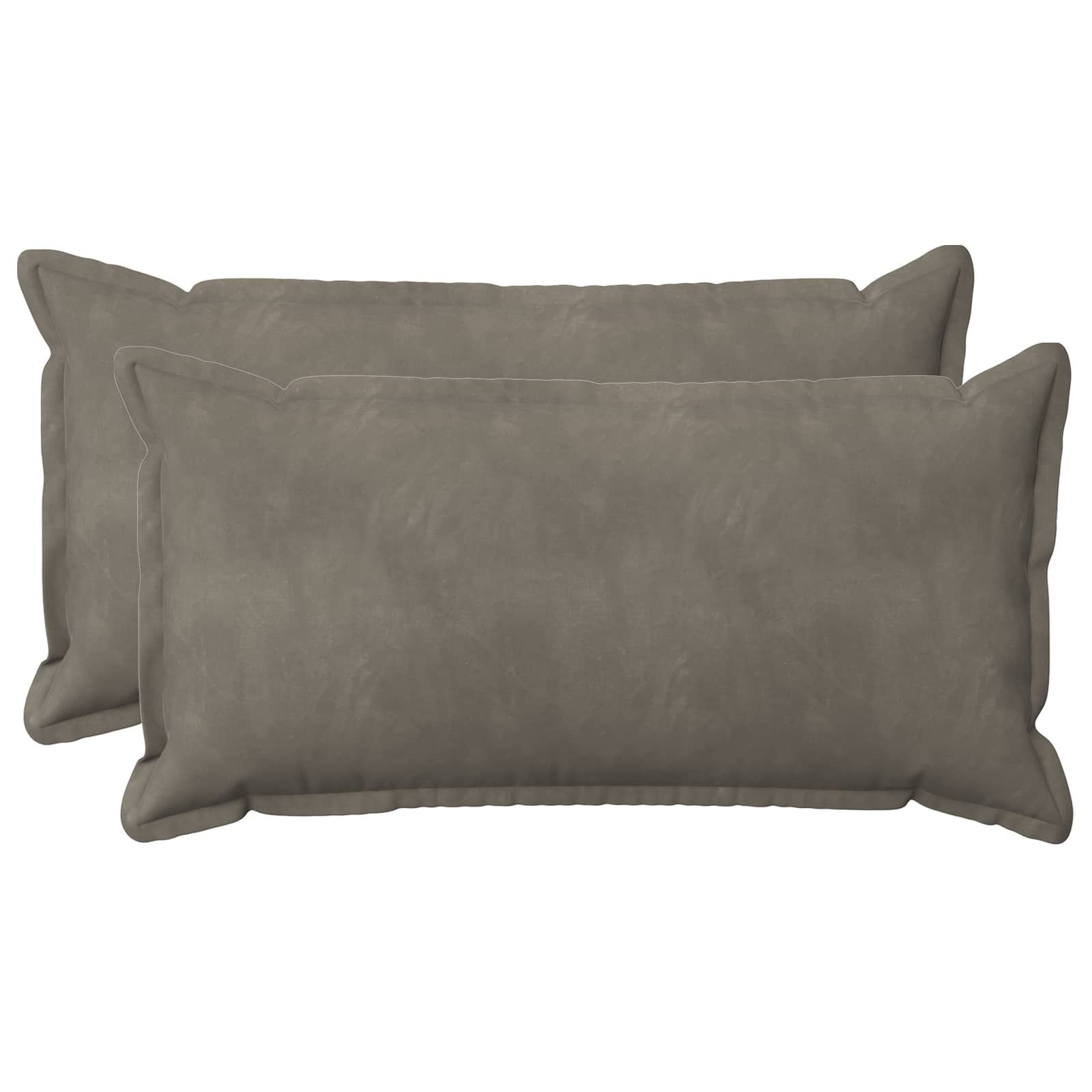 vidaXL Poszewka na poduszkę 2 pcs HOUTEN jasnoszary 40 x 70 cm Welur