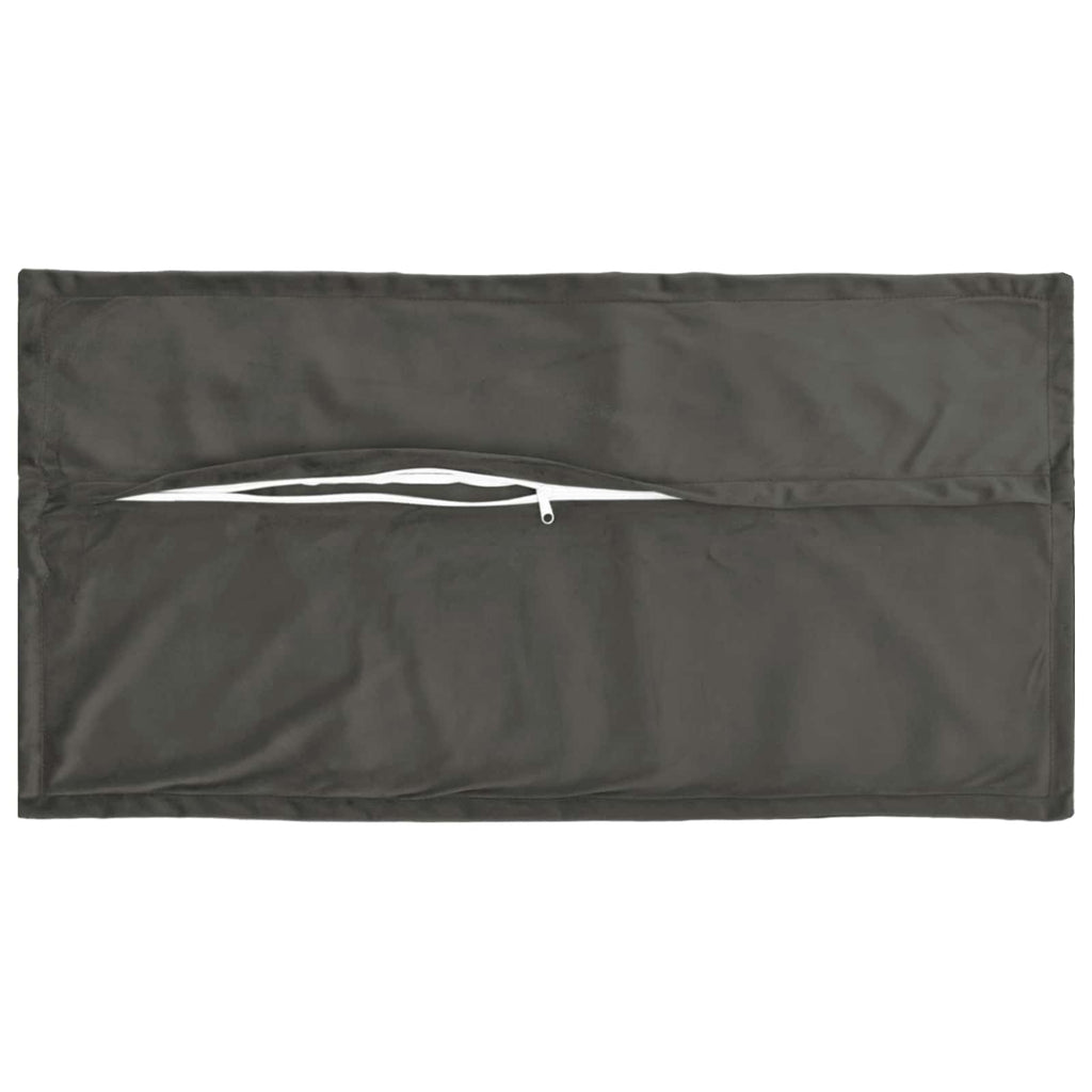 vidaXL Poszewka na poduszkę 6 pcs HOUTEN ciemnoszary 40 x 70 cm Welur