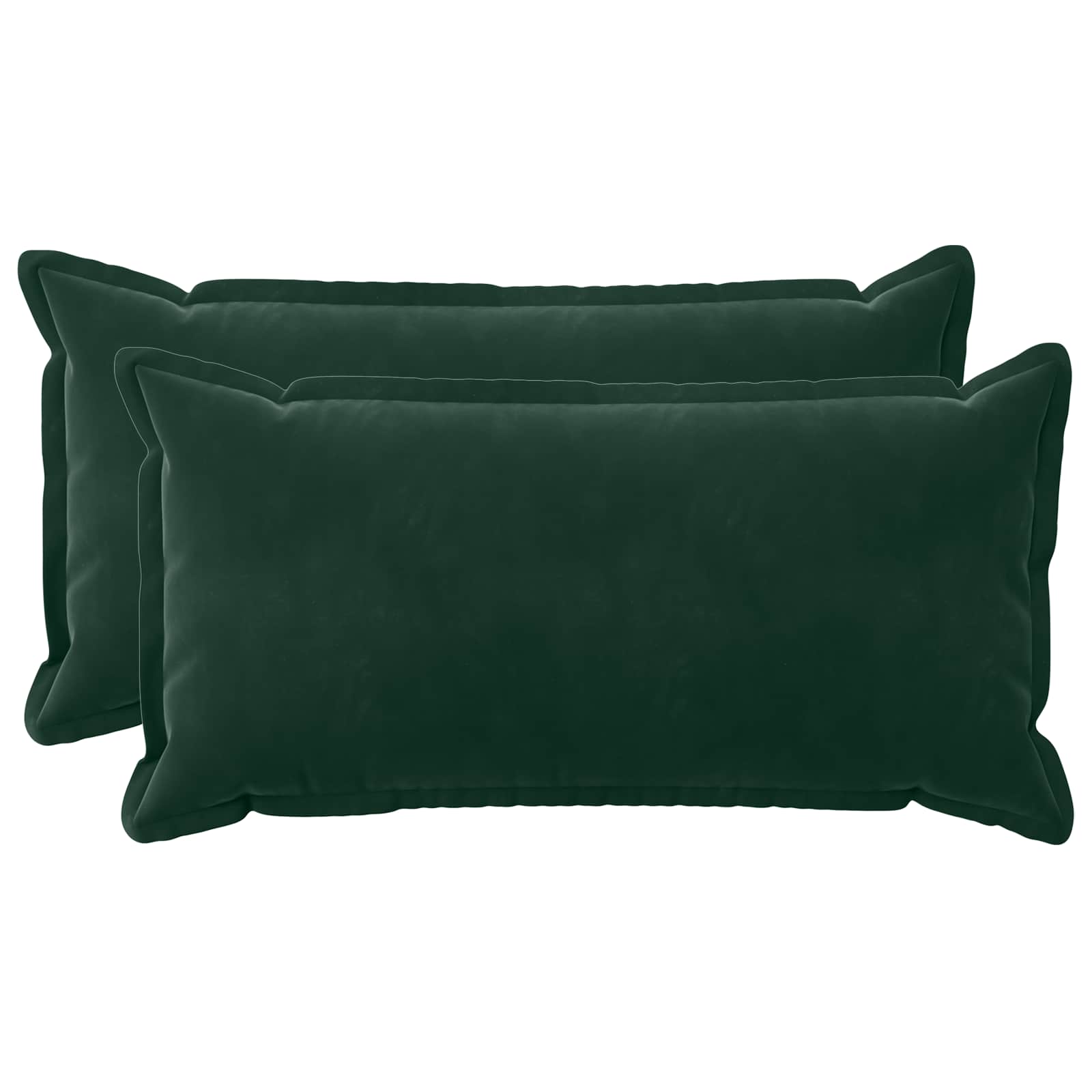 vidaXL Poszewka na poduszkę 2 pcs HOUTEN Ciemnozielony 40 x 70 cm