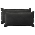 vidaXL Poszewka na poduszkę 2 pcs HOUTEN Czarny 40 x 70 cm Welur