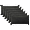 vidaXL Poszewka na poduszkę 6 pcs HOUTEN Czarny 40 x 70 cm Welur