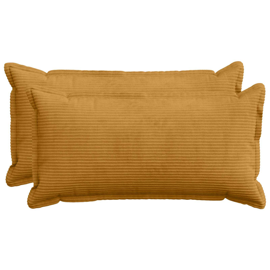 vidaXL Poszewka na poduszkę 2 szt. HOUTEN żółty 40 x 70 cm sztruks