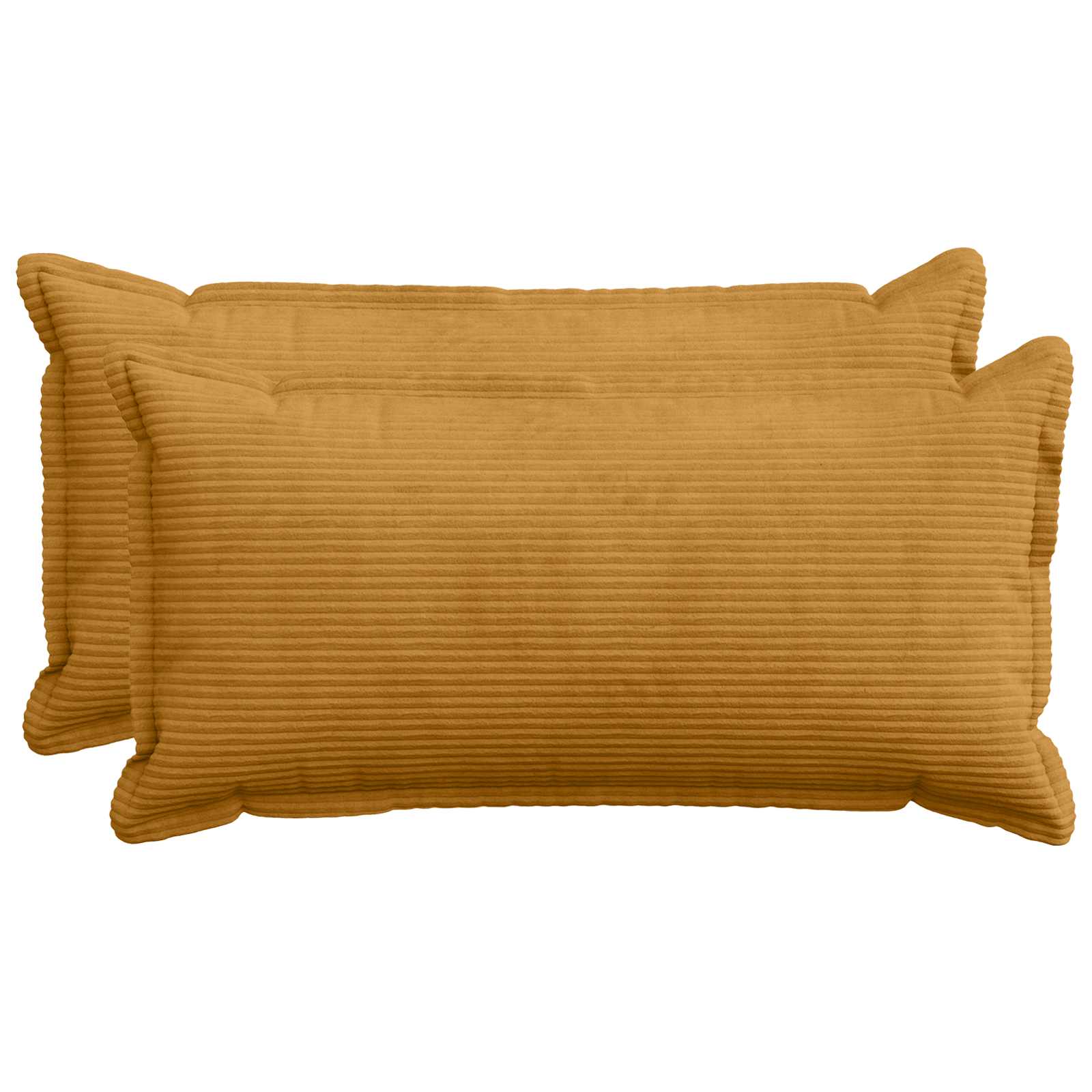 vidaXL Poszewka na poduszkę 2 szt. HOUTEN żółty 40 x 70 cm sztruks