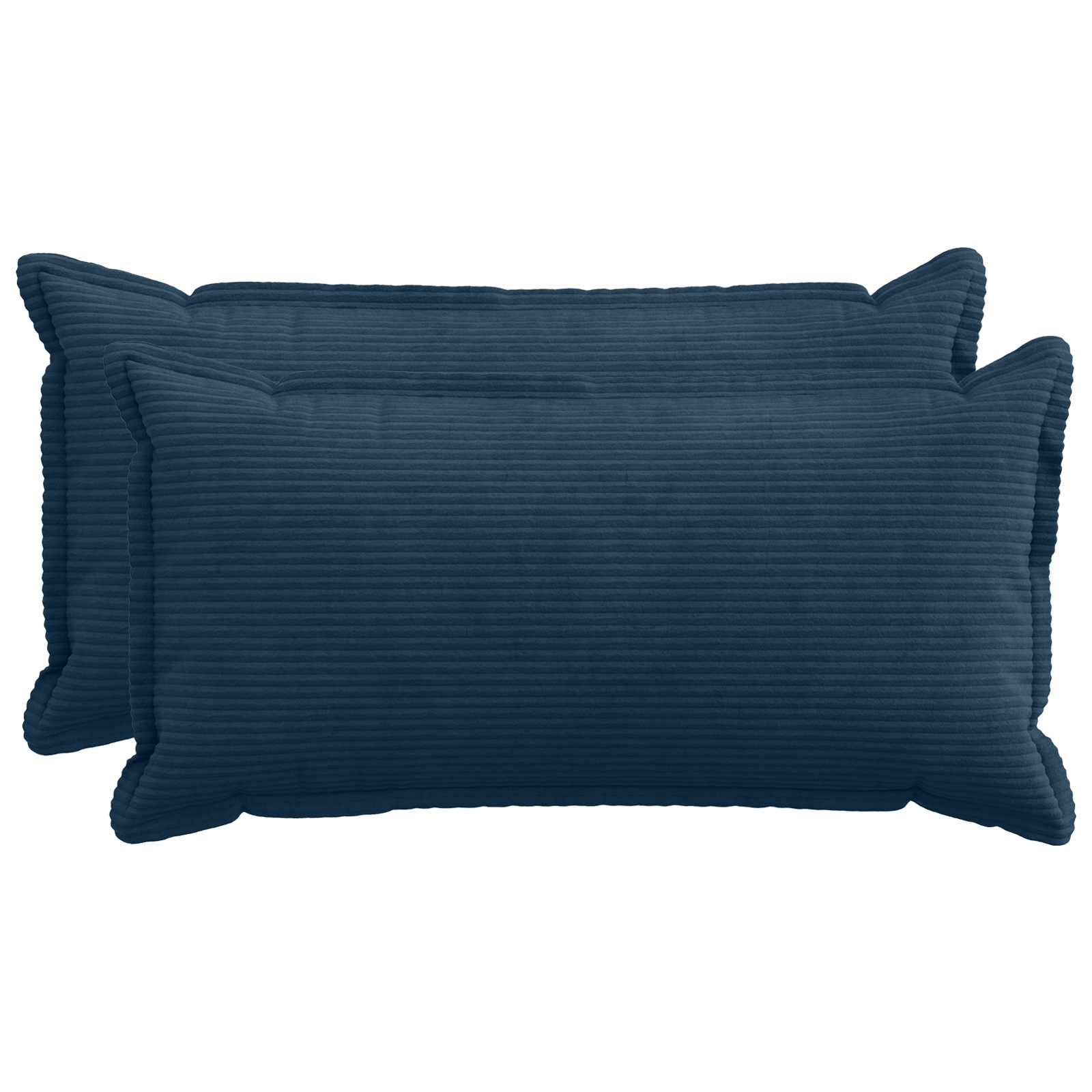 vidaXL Poszewka na poduszkę 2 szt. HOUTEN Granatowy 40 x 70 cm sztruks