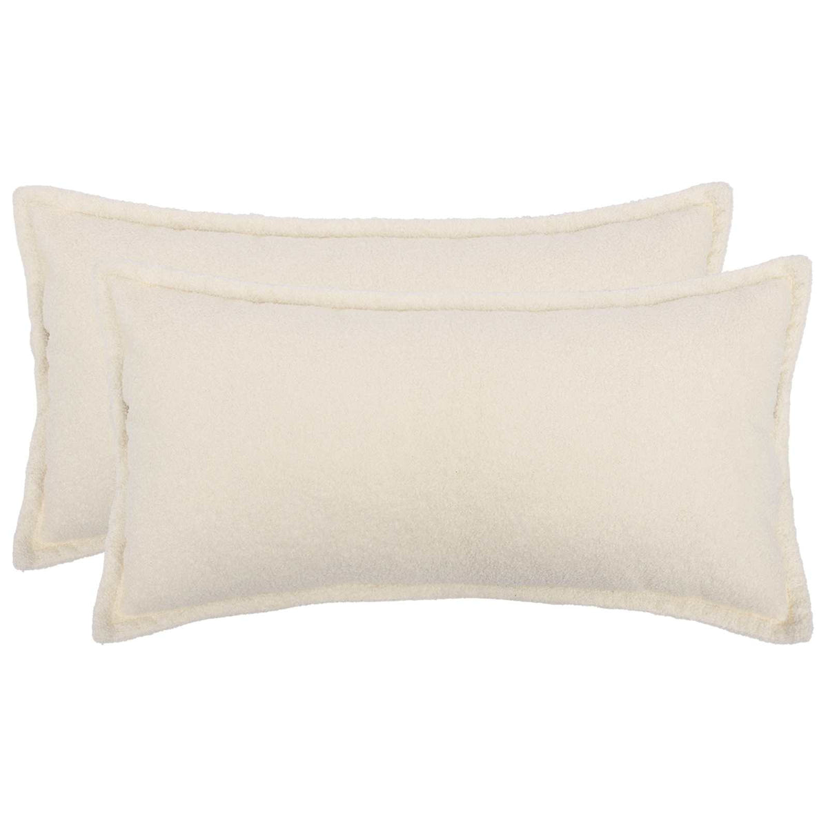 vidaXL Poszewka na poduszkę 2 pcs HOUTEN kremowy 40 x 70 cm Bouclé
