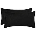 vidaXL Poszewka na poduszkę 2 pcs HOUTEN Czarny 40 x 70 cm Bouclé