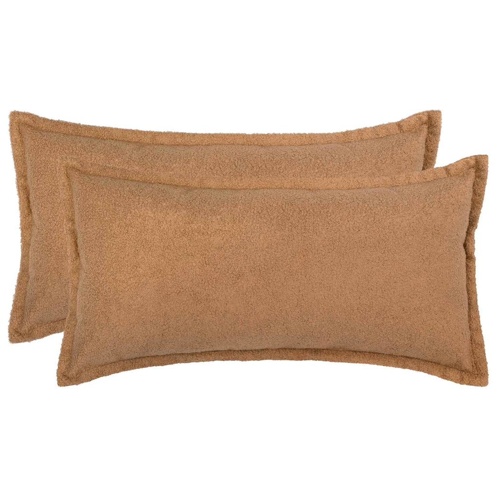 vidaXL Poszewka na poduszkę 2 pcs HOUTEN Beżowy 40 x 70 cm Bouclé