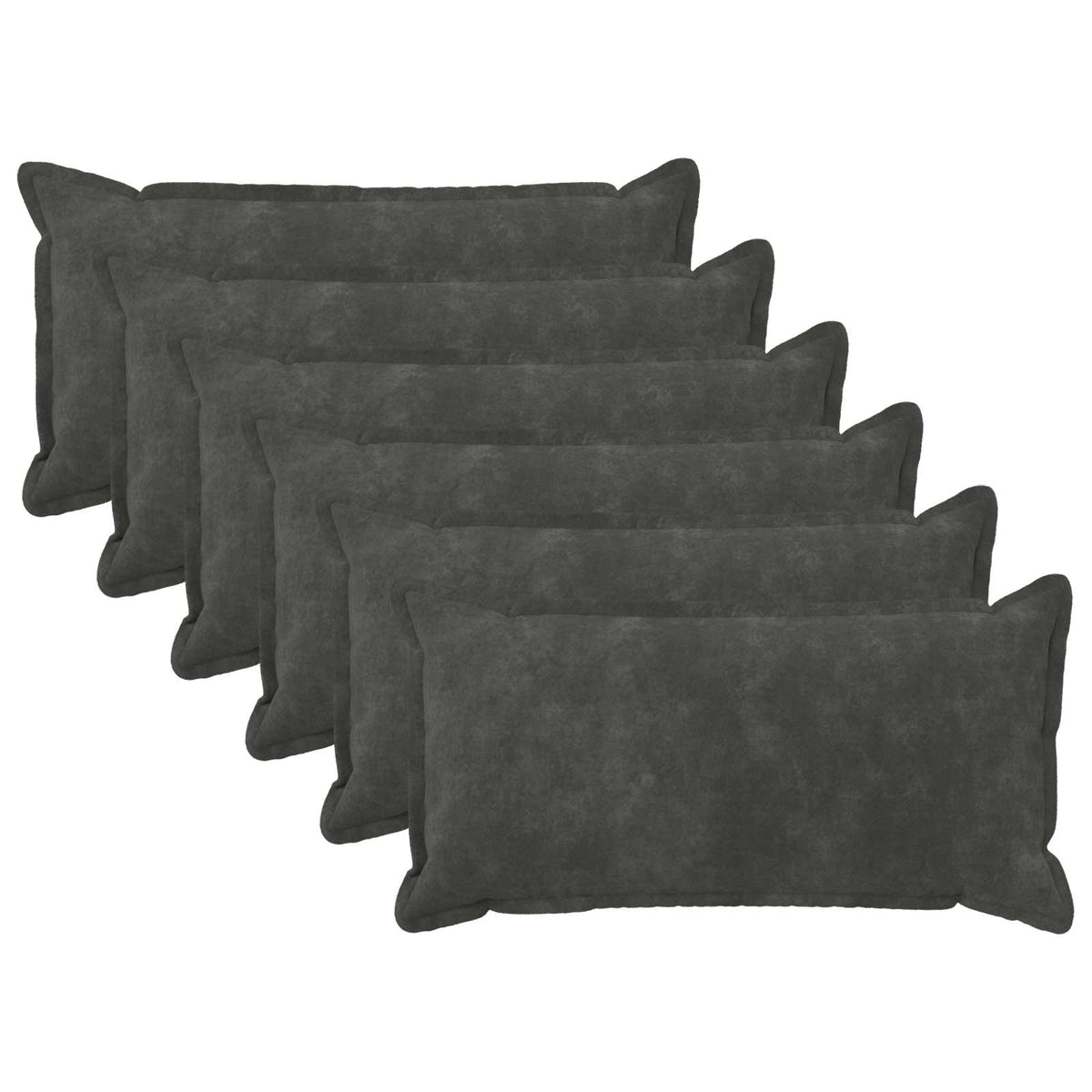 vidaXL Poszewka na poduszkę 6 pcs HOUTEN antracytowy 40 x 70 cm