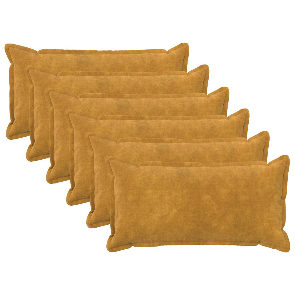 vidaXL Poszewka na poduszkę 6 pcs HOUTEN żółty 40 x 70 cm