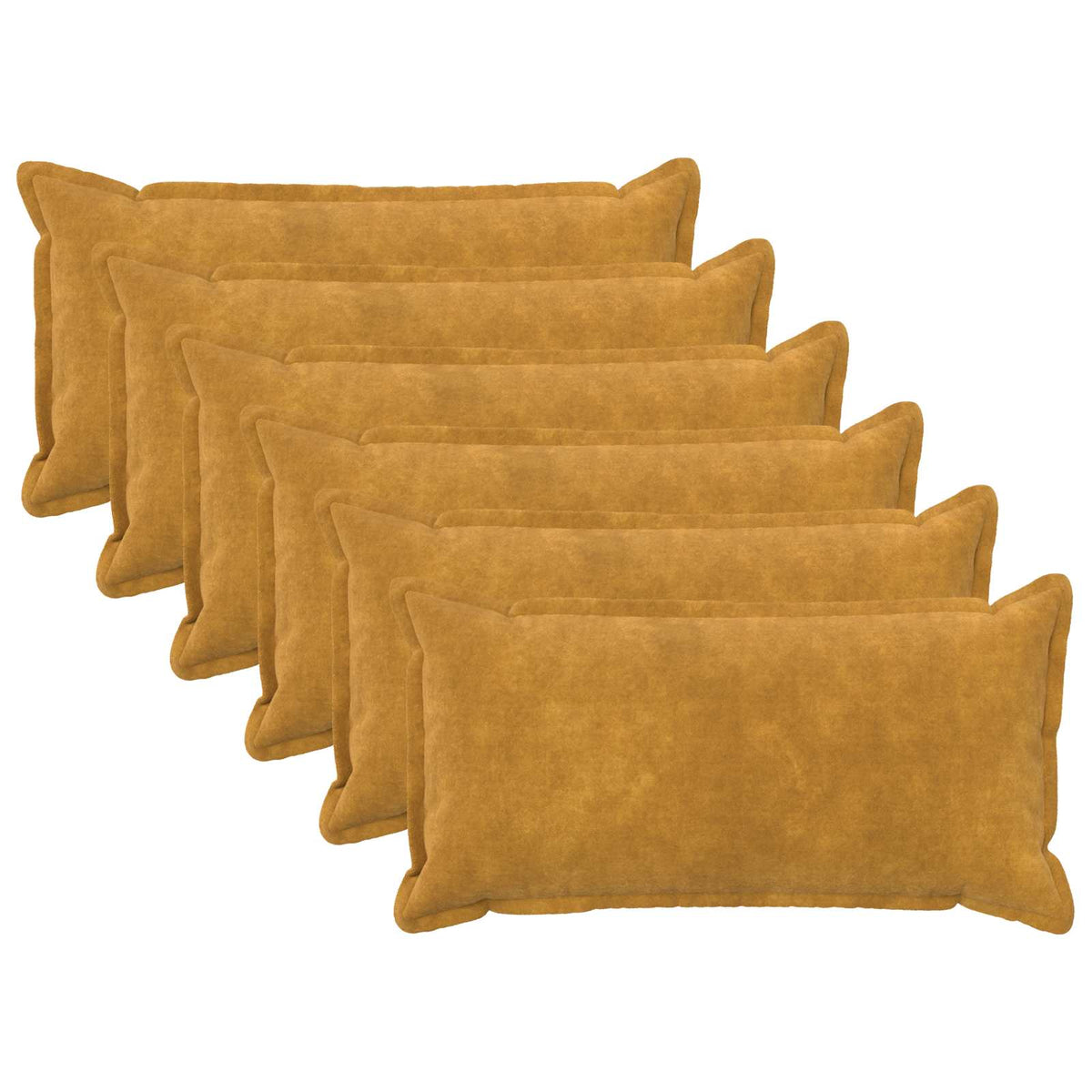 vidaXL Poszewka na poduszkę 6 pcs HOUTEN żółty 40 x 70 cm