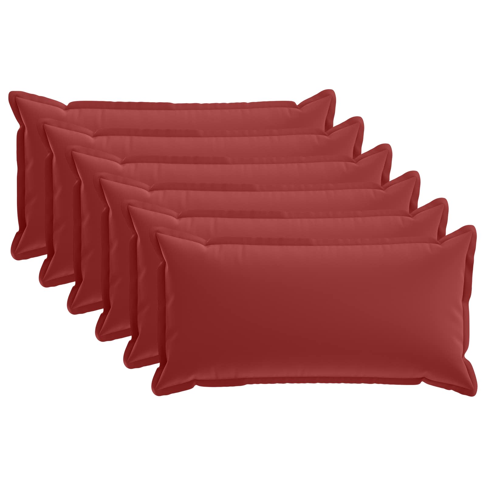 vidaXL Poszewka na poduszkę 6 szt. HOUTEN Czerwone wino 40 x 70 cm