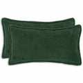 vidaXL Poszewka na poduszkę 2 pcs HOUTEN Ciemnozielony 40 x 70 cm