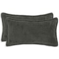 vidaXL Poszewka na poduszkę 2 pcs HOUTEN ciemnoszary 40 x 70 cm Bouclé