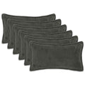 vidaXL Poszewka na poduszkę 6 pcs HOUTEN ciemnoszary 40 x 70 cm Bouclé
