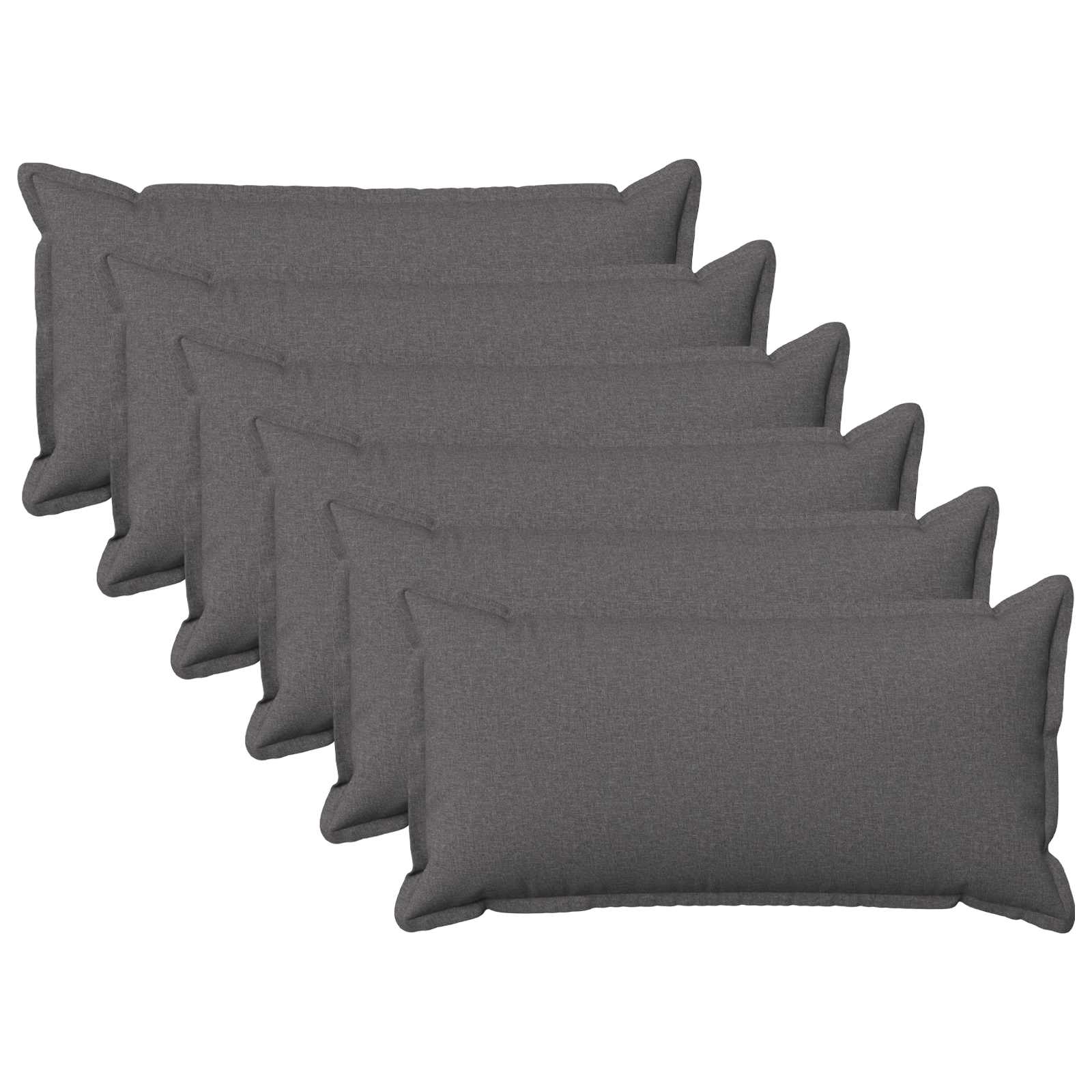 vidaXL Poszewka na poduszkę 6 pcs HOUTEN jasnoszary 40 x 80 cm