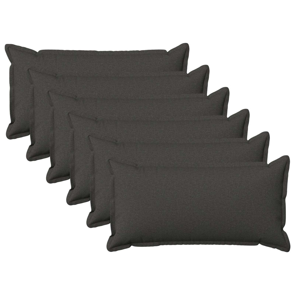 vidaXL Poszewka na poduszkę 6 pcs HOUTEN ciemnoszary 40 x 80 cm