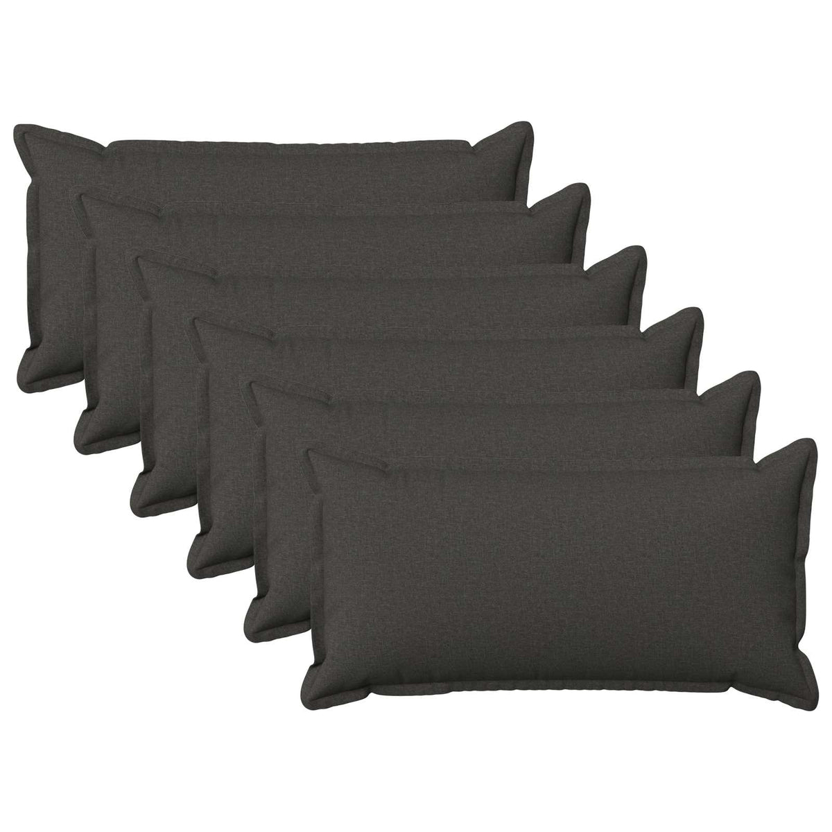 vidaXL Poszewka na poduszkę 6 pcs HOUTEN ciemnoszary 40 x 80 cm