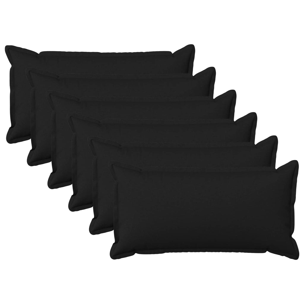 vidaXL Poszewka na poduszkę 6 szt. HOUTEN Czarny 40 x 80 cm
