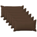 vidaXL Poszewka na poduszkę 6 pcs HOUTEN brązowy 40 x 80 cm