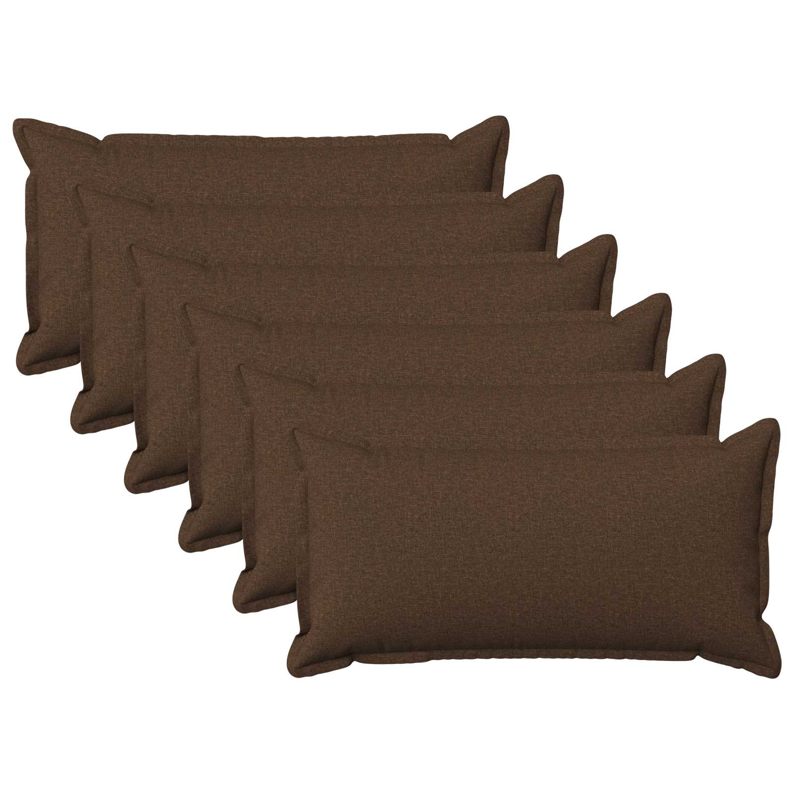 vidaXL Poszewka na poduszkę 6 pcs HOUTEN brązowy 40 x 80 cm