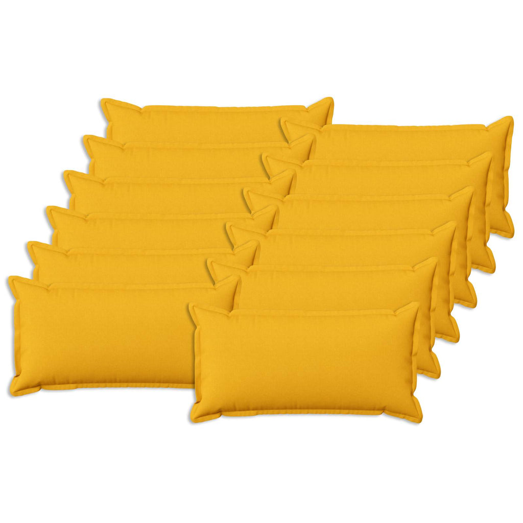 vidaXL Poszewka na poduszkę 12 pcs HOUTEN Jasnożółty 40 x 80 cm